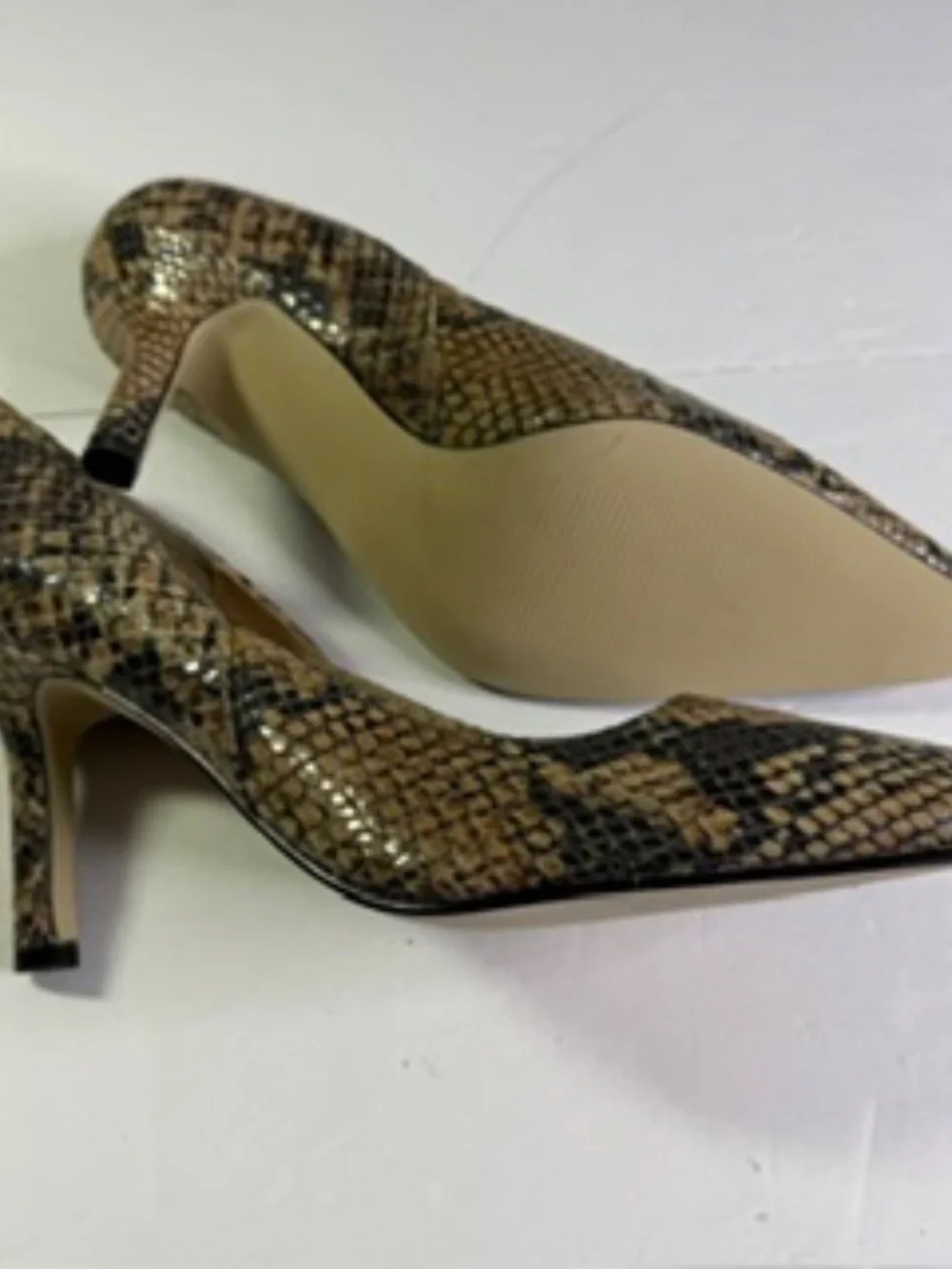 NWOT Karen Scott Faux Snakeskin Stiletto Heel Pointed Toe Dress Pumps Size 7.5 - Picture 4 of 7